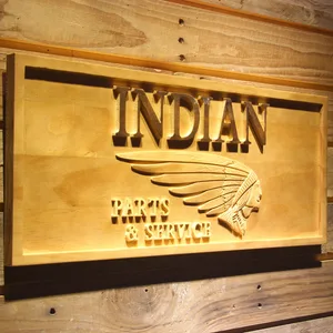 Indian Parts and Service Wood Sign