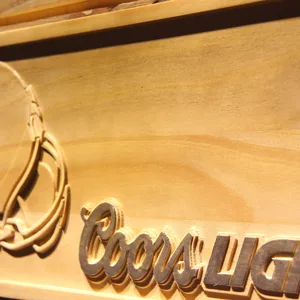 Indianapolis Colts Coors Light Helmet Wood Sign