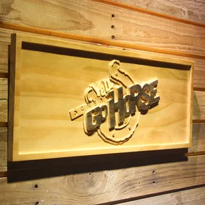 Indianapolis Colts Go Horse Wood Sign