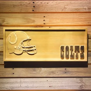 Indianapolis Colts Helmet Wood Sign