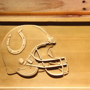 Indianapolis Colts Helmet Wood Sign