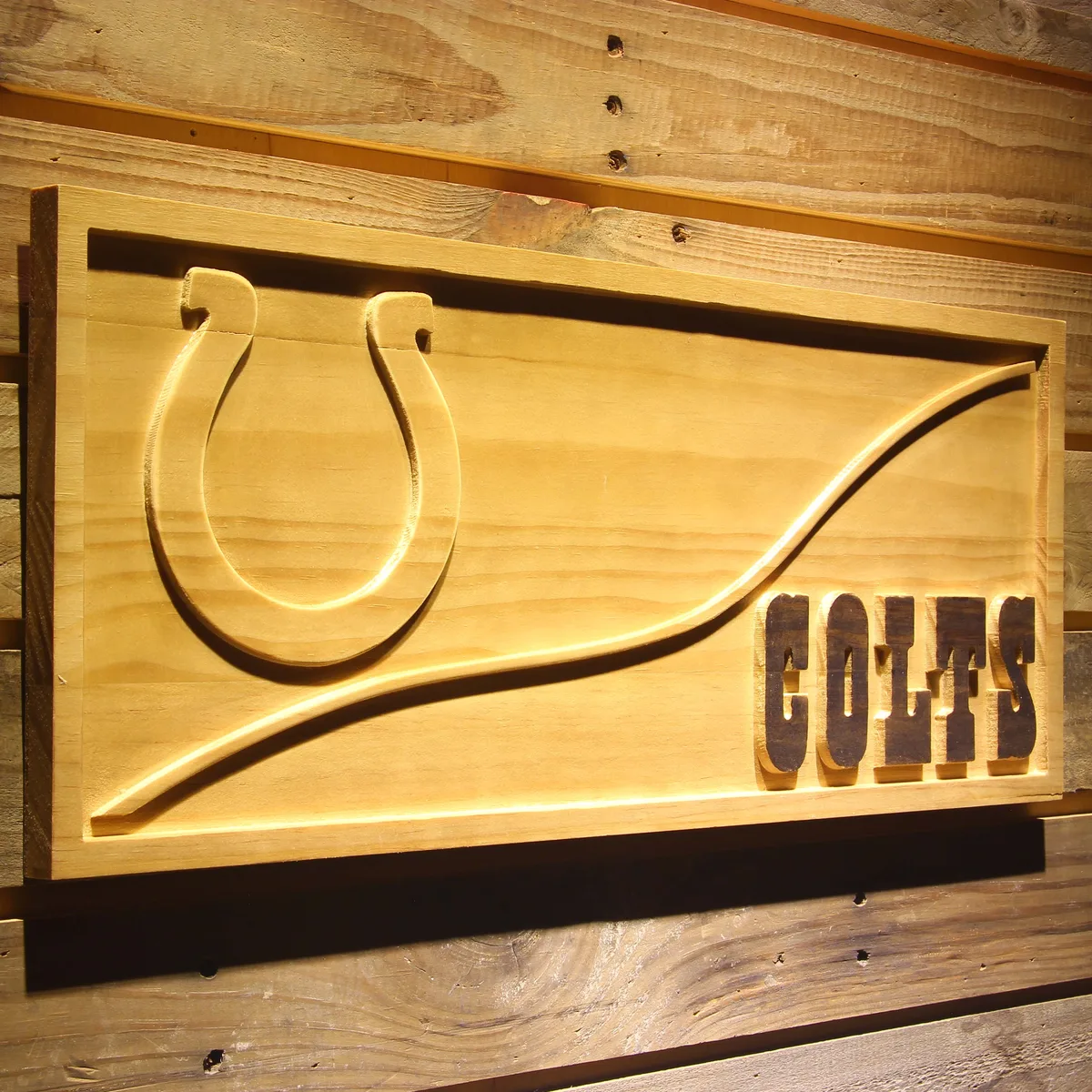 Indianapolis Colts Split Wood Sign
