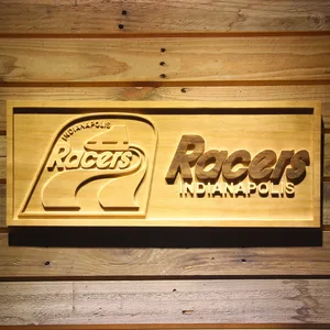 Indianapolis Racers Wood Sign - Legacy Edition