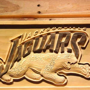 Jacksonville Jaguars 1995-1998 Jaguar Wood Sign - Legacy Edition