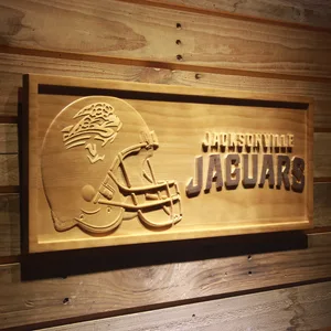 Jacksonville Jaguars Helmet Wood Sign