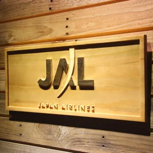 Japan Airlines Wood Sign