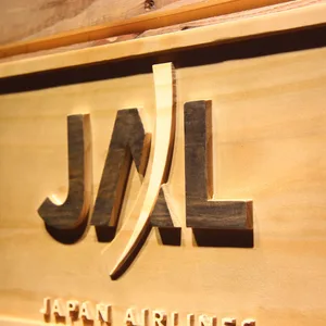 Japan Airlines Wood Sign