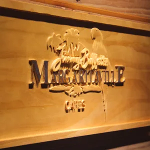 Jimmy Buffett's Margaritaville Cafe Logo Wood Sign