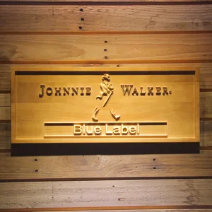Johnnie Walker Blue Label Wood Sign
