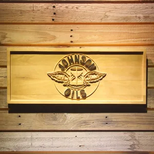 Johnson Motor Oils Wood Sign