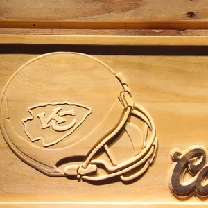 Kansas City Chiefs Coors Light Helmet Wood Sign