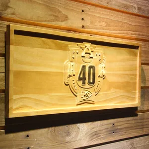 Kansas City Chiefs Franchise 40th Anniversary Logo Wood Sign - Legacy Edition