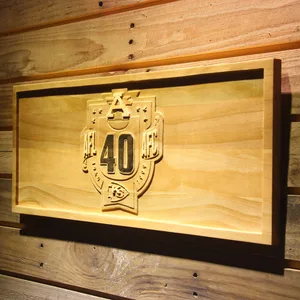 Kansas City Chiefs Franchise 40th Anniversary Logo Wood Sign - Legacy Edition