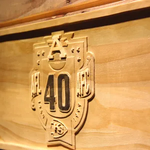 Kansas City Chiefs Franchise 40th Anniversary Logo Wood Sign - Legacy Edition