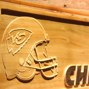 Kansas City Chiefs Helmet Wood Sign