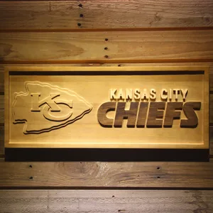 Kansas City Chiefs Wood Sign