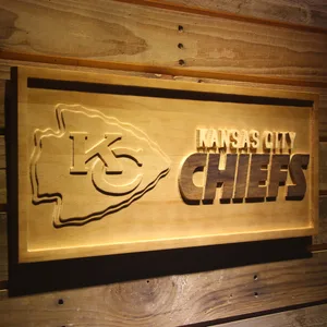 Kansas City Chiefs Wood Sign