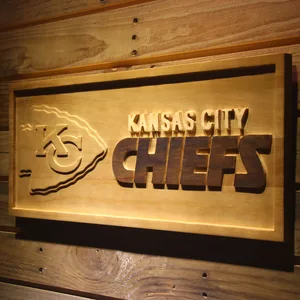 Kansas City Chiefs Wood Sign