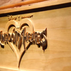Kingdom Hearts Wood Sign