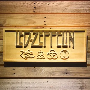Led Zeppelin Wood Sign