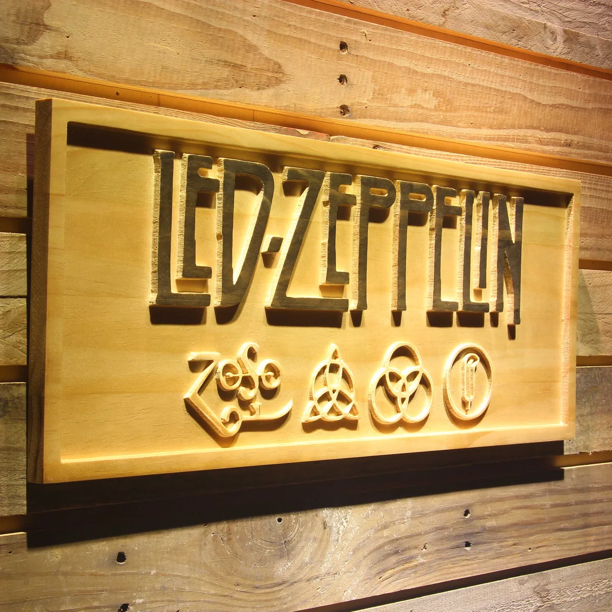 Led Zeppelin Wood Sign