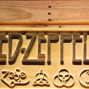 Led Zeppelin Wood Sign