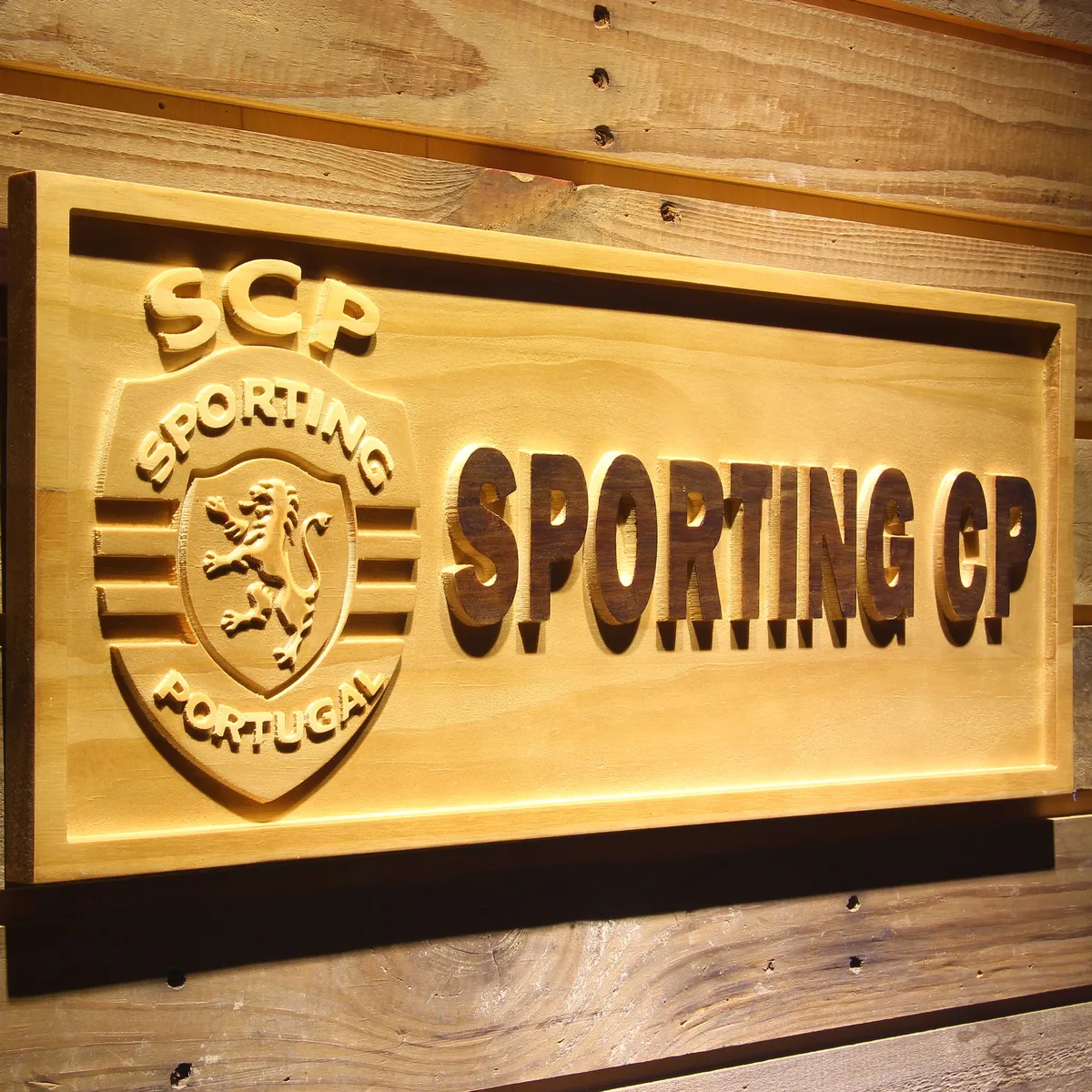 Lisbon Sporting Clube de Portugal Wood Sign