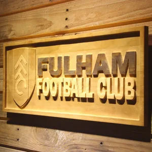 London Fulham FC Wood Sign