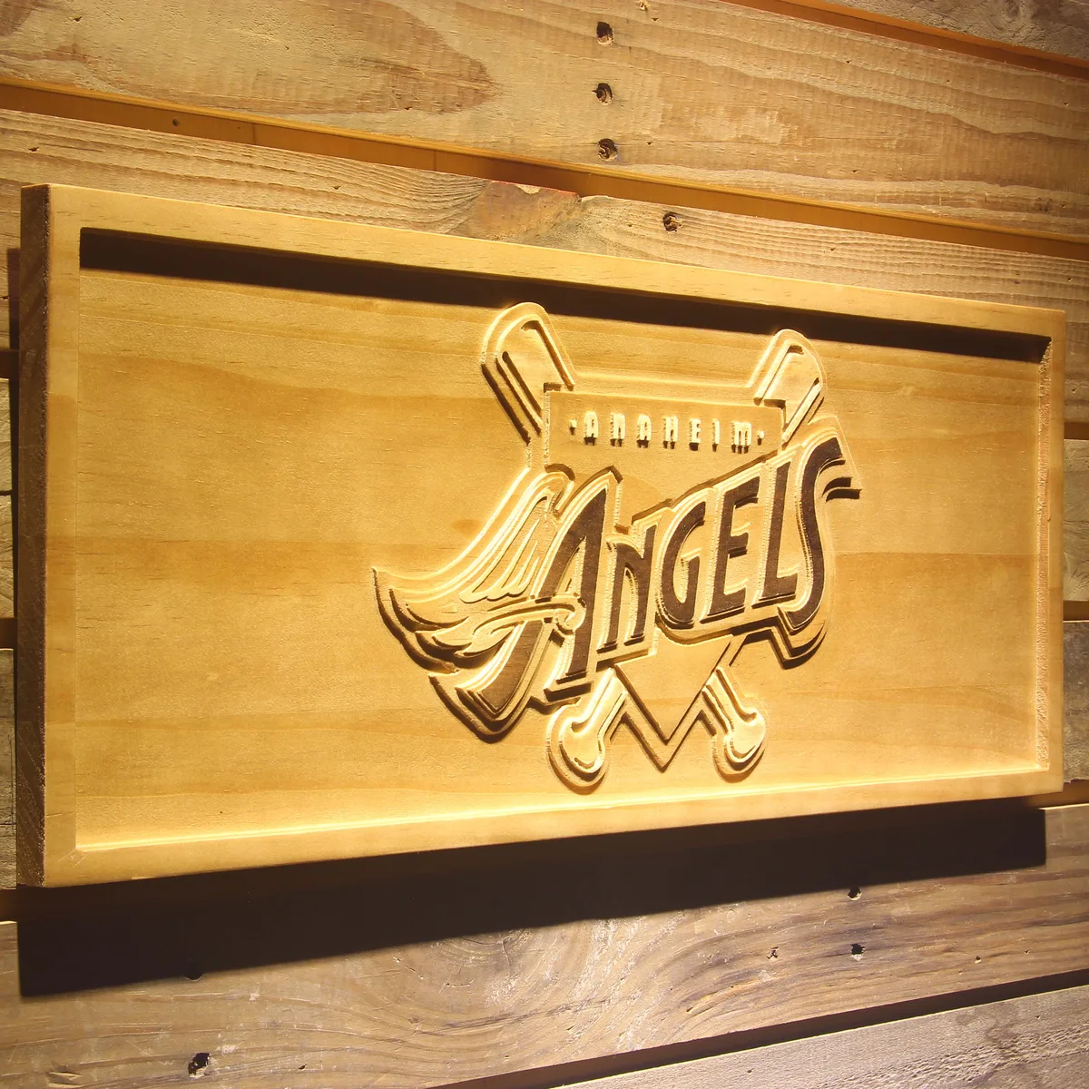 Los Angeles Angels of Anaheim 1997-2001 Home Plate Logo Wood Sign - Legacy Edition