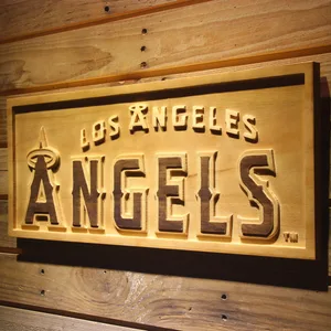 Los Angeles Angels of Anaheim Wood Sign