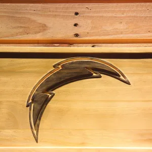 Los Angeles Chargers Bolt Wood Sign