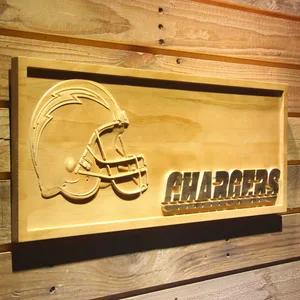 Los Angeles Chargers Helmet Wood Sign