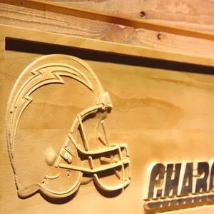 Los Angeles Chargers Helmet Wood Sign