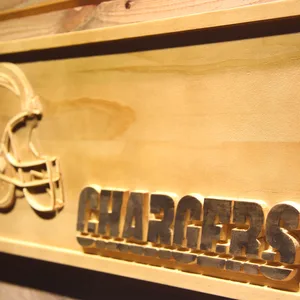 Los Angeles Chargers Helmet Wood Sign