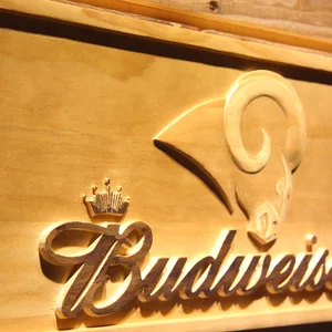 Los Angeles Rams Budweiser Wood Sign