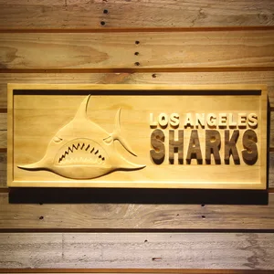 Los Angeles Sharks Wood Sign - Legacy Edition