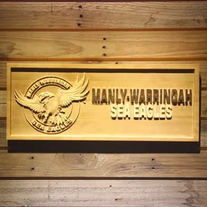 Manly-Warringah Sea Eagles Wood Sign