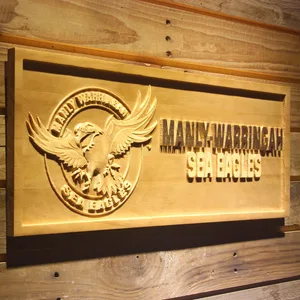 Manly-Warringah Sea Eagles Wood Sign