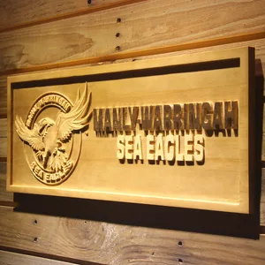 Manly-Warringah Sea Eagles Wood Sign