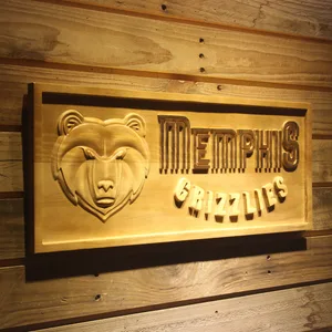 Memphis Grizzlies Wood Sign