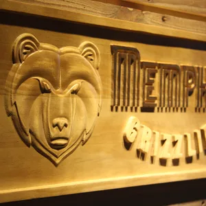 Memphis Grizzlies Wood Sign