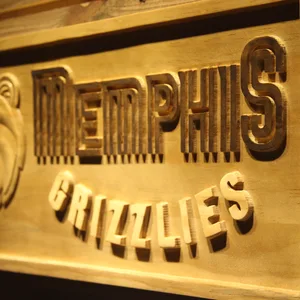 Memphis Grizzlies Wood Sign