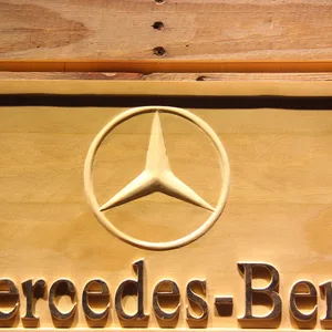 Mercedes Benz Wood Sign