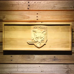 Metal Gear Solid - Foxhound Wood Sign