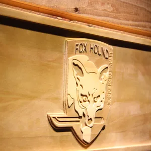 Metal Gear Solid - Foxhound Wood Sign