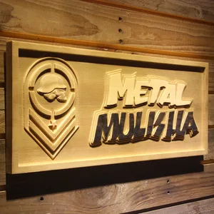 Metal Mulisha Badge Wood Sign