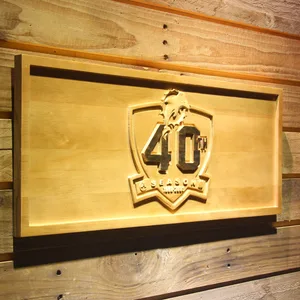 Miami Dolphins 40th Anniversary Logo Wood Sign - Legacy Edition