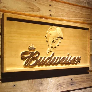 Miami Dolphins Budweiser Wood Sign - Legacy Edition