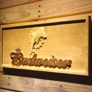 Miami Dolphins Budweiser Wood Sign - Legacy Edition