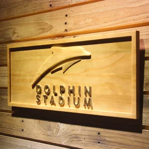 Miami Dolphins Dolphin Stadium Wood Sign - Legacy Edition